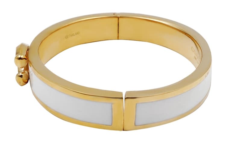Браслет COACH C Hinged Bangle White/Gold - изображение 4