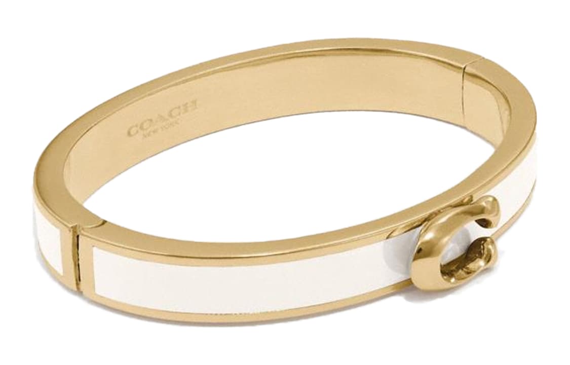 Браслет COACH C Hinged Bangle White/Gold - изображение 1