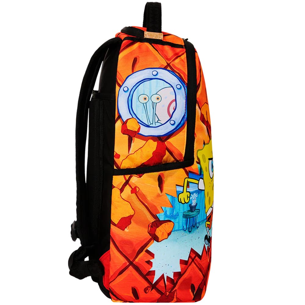 Рюкзак SPRAYGROUND Губка Боб Коллаборация PVC Рюкзак Унисекс Оранжевый - изображение 3