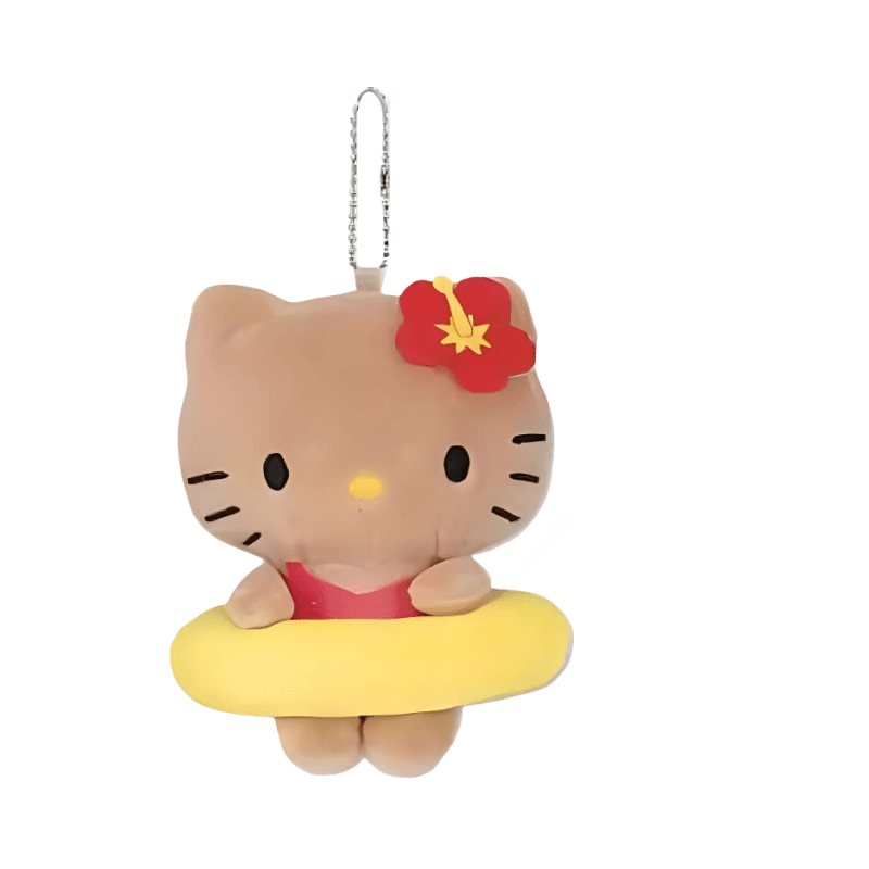 Sanrio Hello Kitty 50th Anniversary Ограниченная серия Черная кожа Кукла Плюшевый украшение Длина тела 14 см - изображение 1