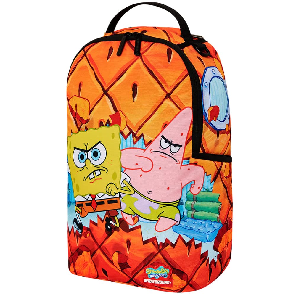 Рюкзак SPRAYGROUND Губка Боб Коллаборация PVC Рюкзак Унисекс Оранжевый - изображение 4