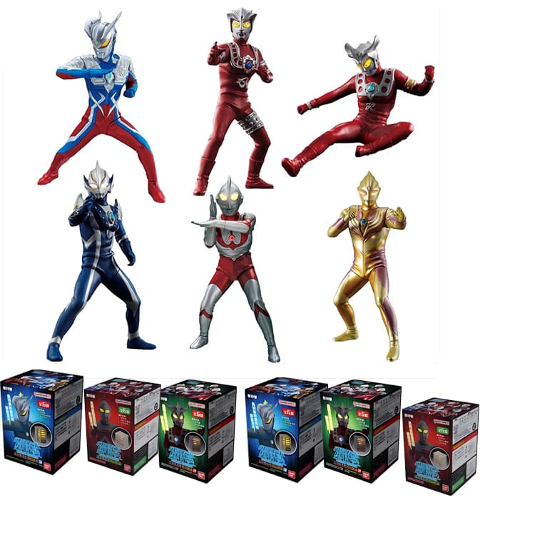 BANDAI Сияющий Свет Ultra Man Капсульные Игрушки Одиночная Капсульная Игрушка Полная Коробка 6 Штук - изображение 3