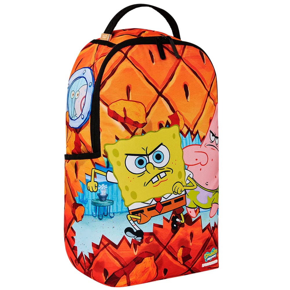 Рюкзак SPRAYGROUND Губка Боб Коллаборация PVC Рюкзак Унисекс Оранжевый - изображение 2