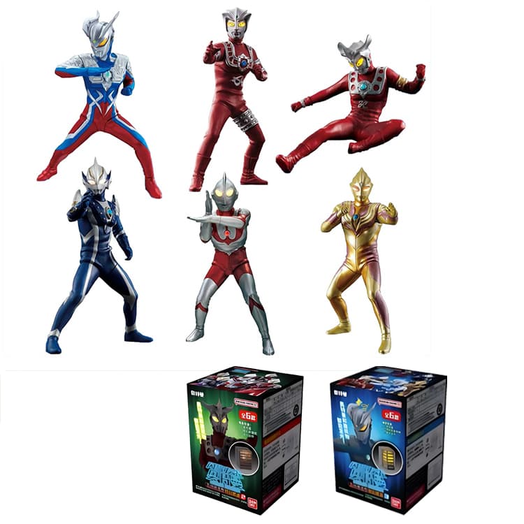 BANDAI Сияющий Свет Ultra Man Капсульные Игрушки Одиночная Капсульная Игрушка Полная Коробка 6 Штук - изображение 2