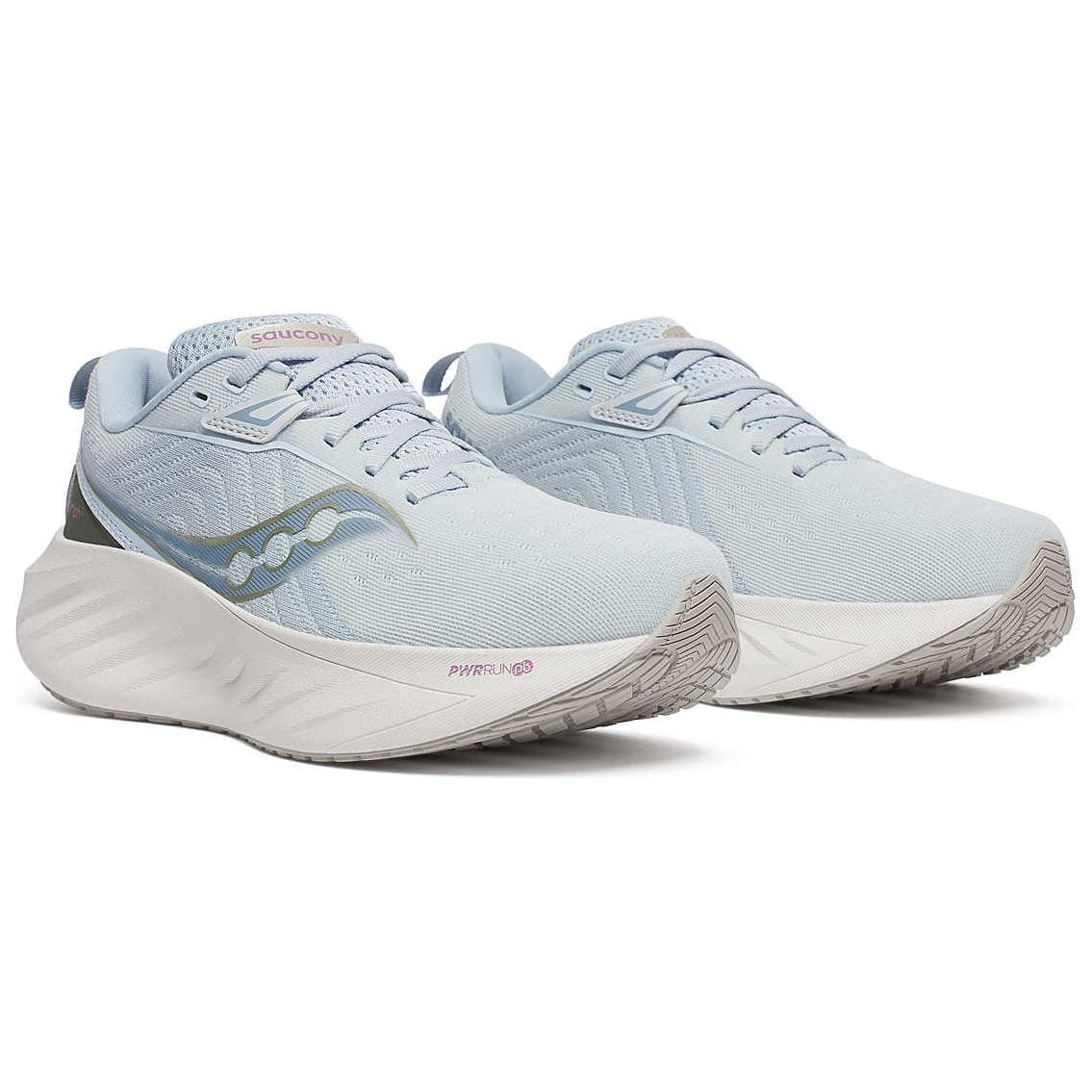 Кроссовки для бега Saucony TRIUMPH Victory 22 Амортизация Баланс Низкий Верх Тренировочная Обувь для Беговых Дистанций Женская Синяя Белая - изображение 3