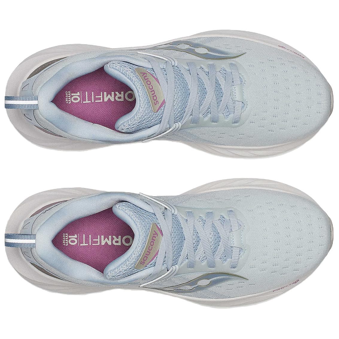 Кроссовки для бега Saucony TRIUMPH Victory 22 Амортизация Баланс Низкий Верх Тренировочная Обувь для Беговых Дистанций Женская Синяя Белая - изображение 4