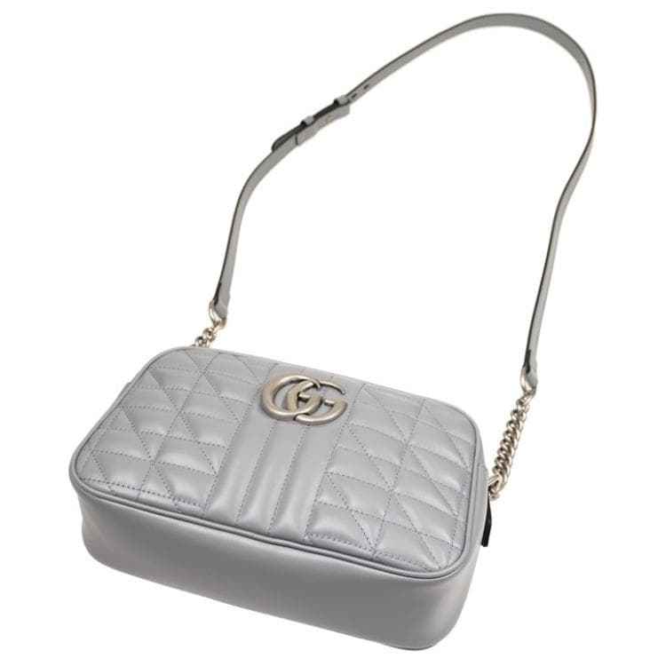 Сумка через плечо Gucci GG Marmont Camera Bag Grey - изображение 4