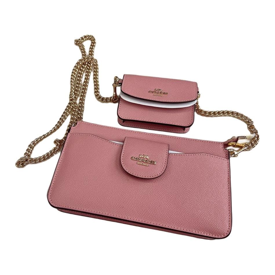 Сумка через плечо Coach Poppy Double Bag Pink - изображение 4