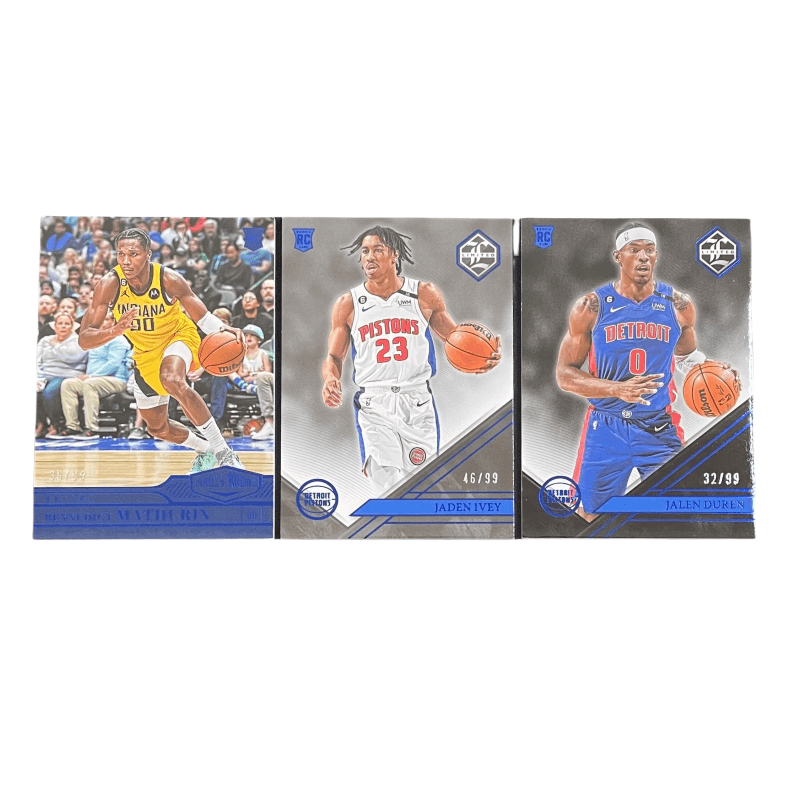 Коллекционные карточки PANINI 2022-23 Пэйсерс Матурин Пистонс Джейден Айви Джейлен ДУРЕН 99 Толстые Карты Новички Звезды Карты Карта Пасы - изображение 1