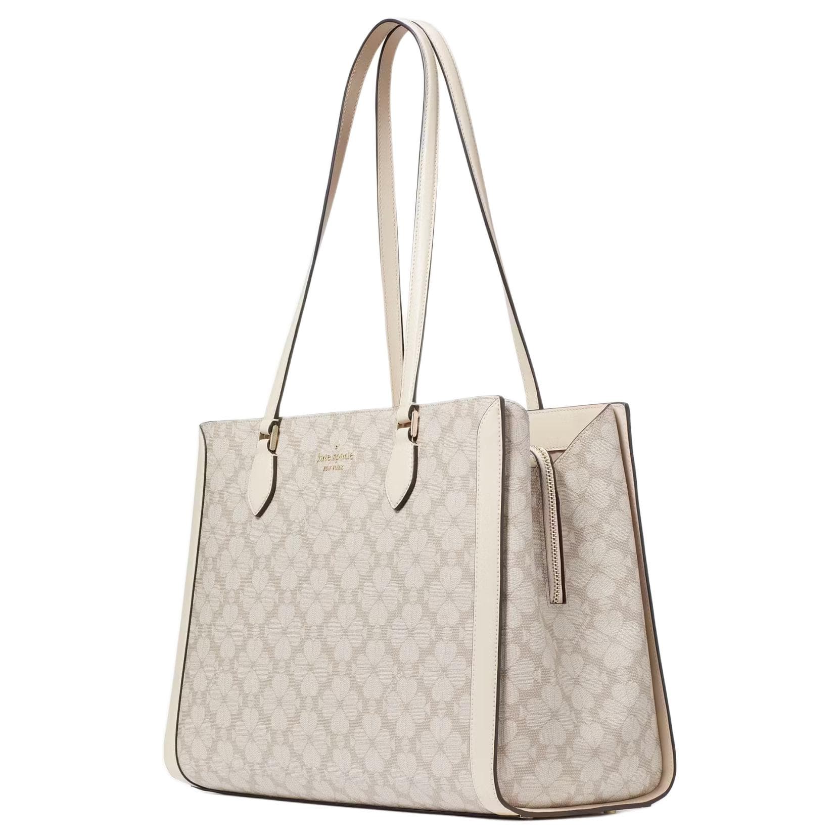 Мини-сумка Kate Spade PVC Тоут Сумка Сумка для покупок Сумка Сумка через плечо Женская Темно-бежевая Многоцветная - изображение 2