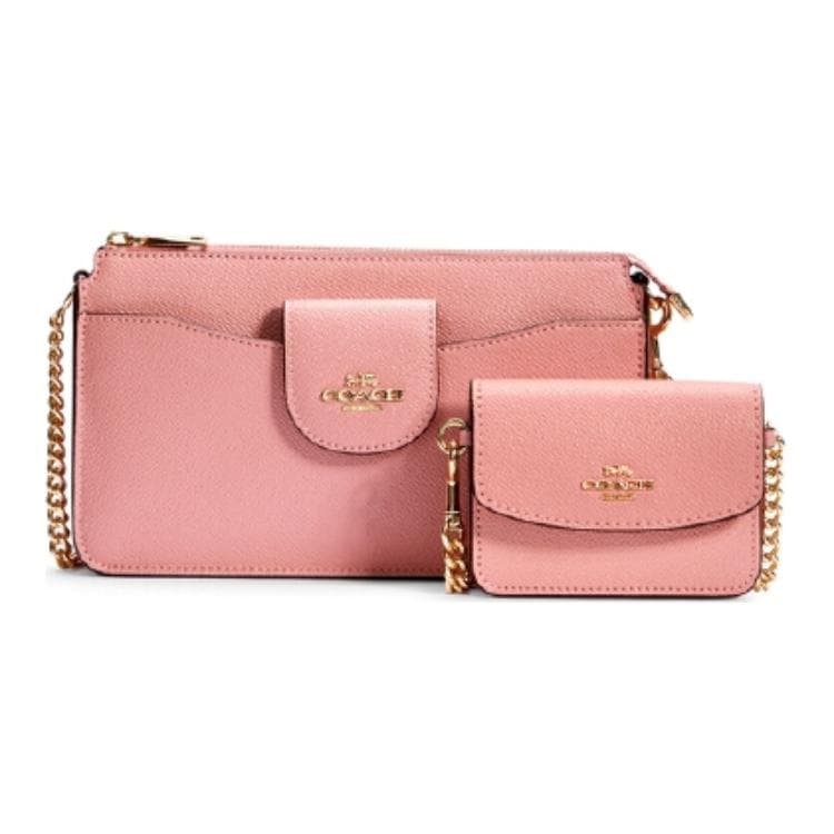 Сумка через плечо Coach Poppy Double Bag Pink - изображение 1