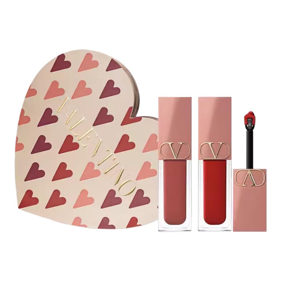 Valentino Ограниченная серия Heart's H Desire Знаменитость Коробка Губы GLOSS Матовый Цвет лица 6,5мл*2 - изображение 2