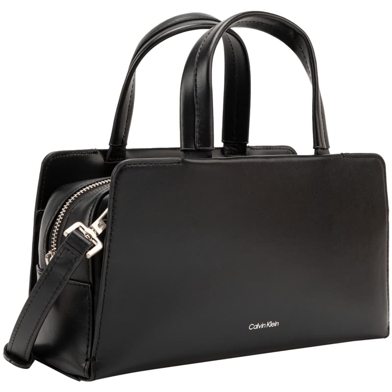 Сумка Calvin Klein Сумка из коровьей кожи среднего размера для женщин цвет космический черный - изображение 2