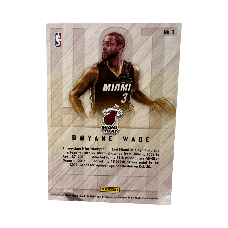 Коллекционные карточки PANINI Уэйд Термо Команда Флэш Золото Pen Autograph Подпись РАРНАя Карта Доступа пройдет Спортивные Карты 1 шт - изображение 2