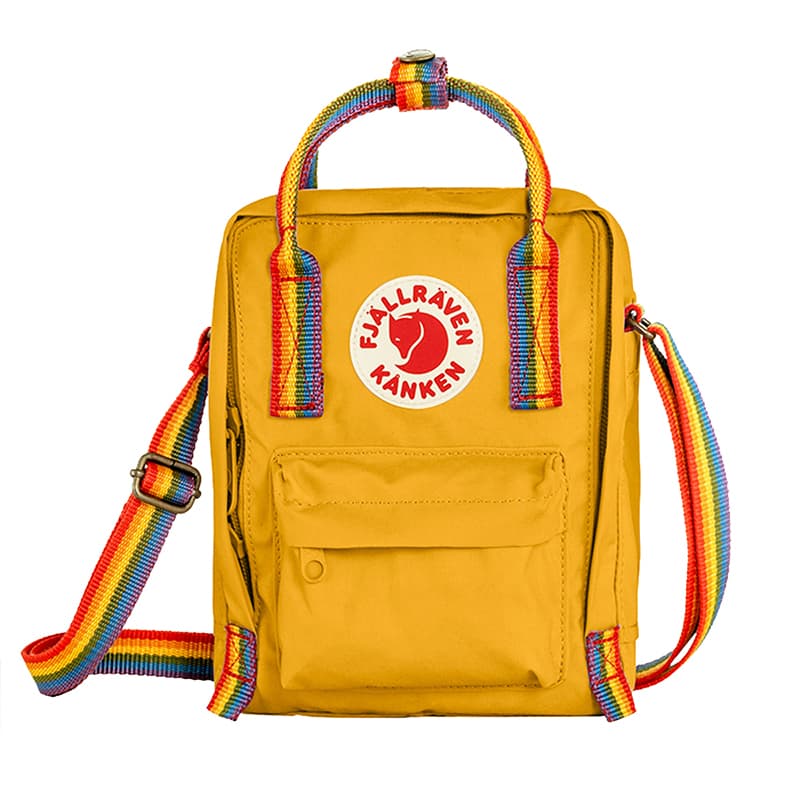 Сумка через плечо Fjallraven Kanken 2,5L Спортивные туристические сумки из винила охра многоцветный радужный унисекс - изображение 1