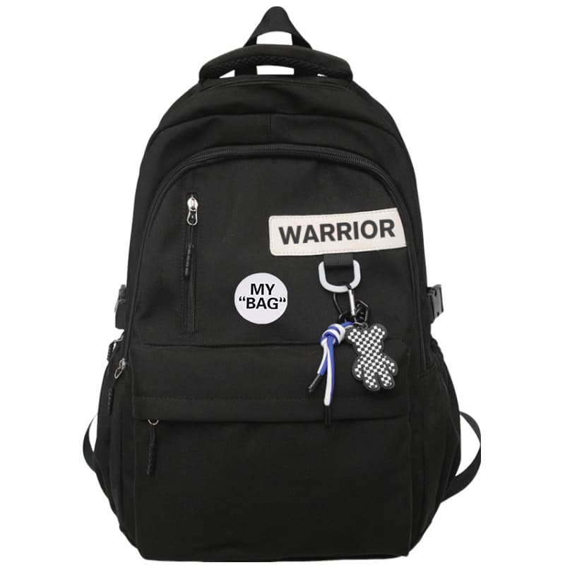 Рюкзак Warrior Нейлоновый Рюкзак Унисекс Черный Белый - изображение 1