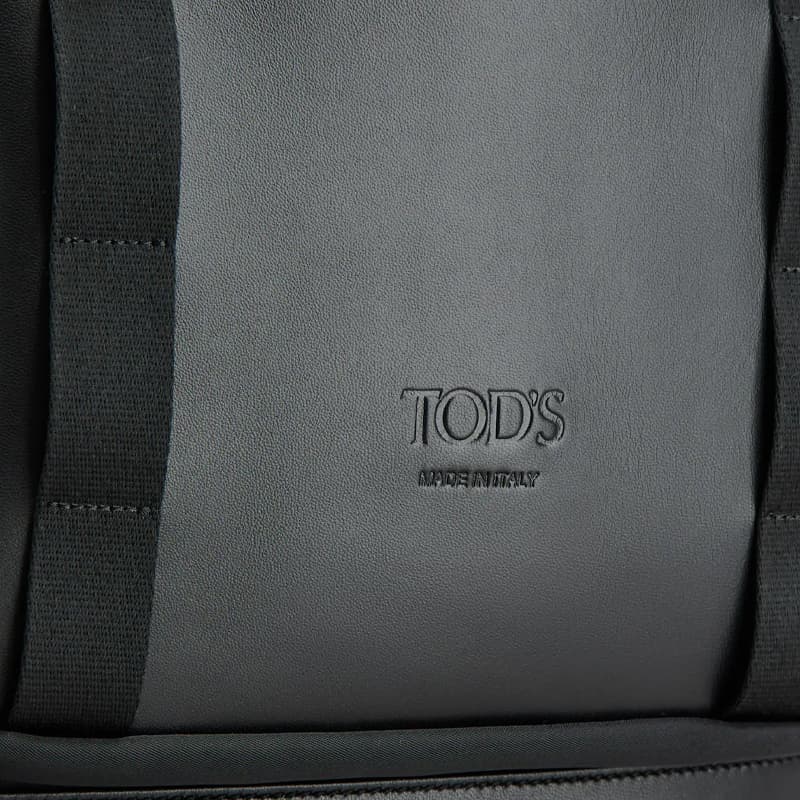 Рюкзак TOD'S Letter Print Zipper Backpack Medium Black - изображение 5