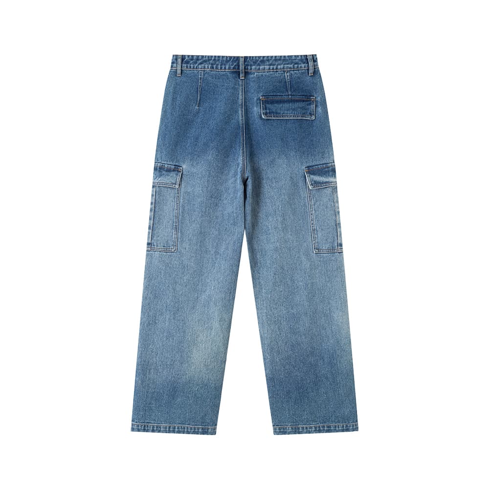 Штаны Suamoment Джинсы Американский Весна-осень Casual Loose Крой Длинный Мужской - изображение 2