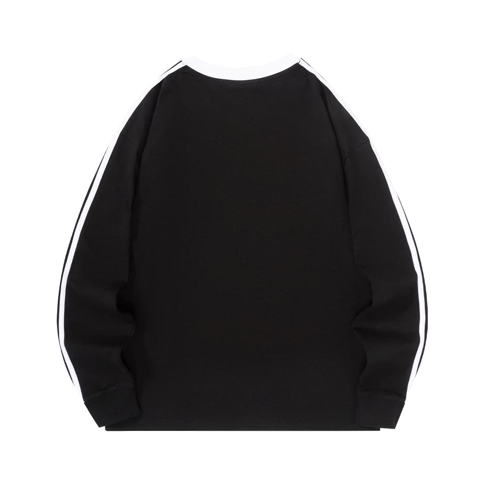 Футболка Suamoment Длинный рукав T-рубашка Sports Casual Свободный крой Топ Унисекс - изображение 2