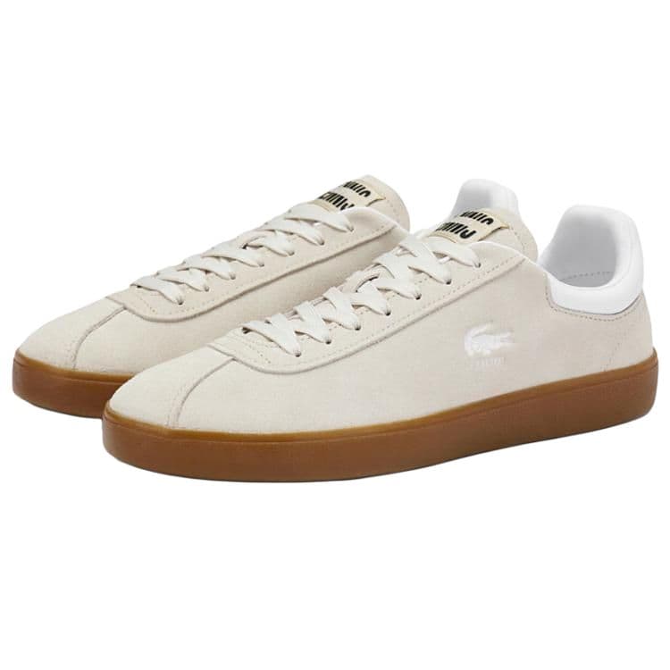 Кроссовки LACOSTE BASESHOT Низкие кроссовки для скейтбординга Мужские Бежевые - изображение 3