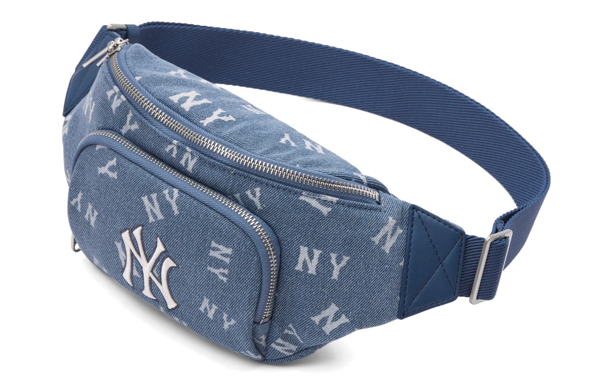 Поясная сумка MLB Полиэстеровая ткань Комбо Сумка Сумка через плечо Поясная сумка (бандана) Унисекс Синяя - изображение 2