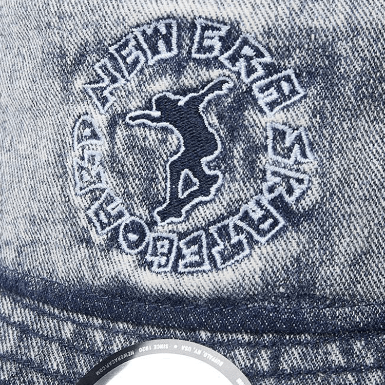 Панама New Era Хлопок Полиэстер Вискоза Панамы Унисекс Джинсовый Синий - изображение 3