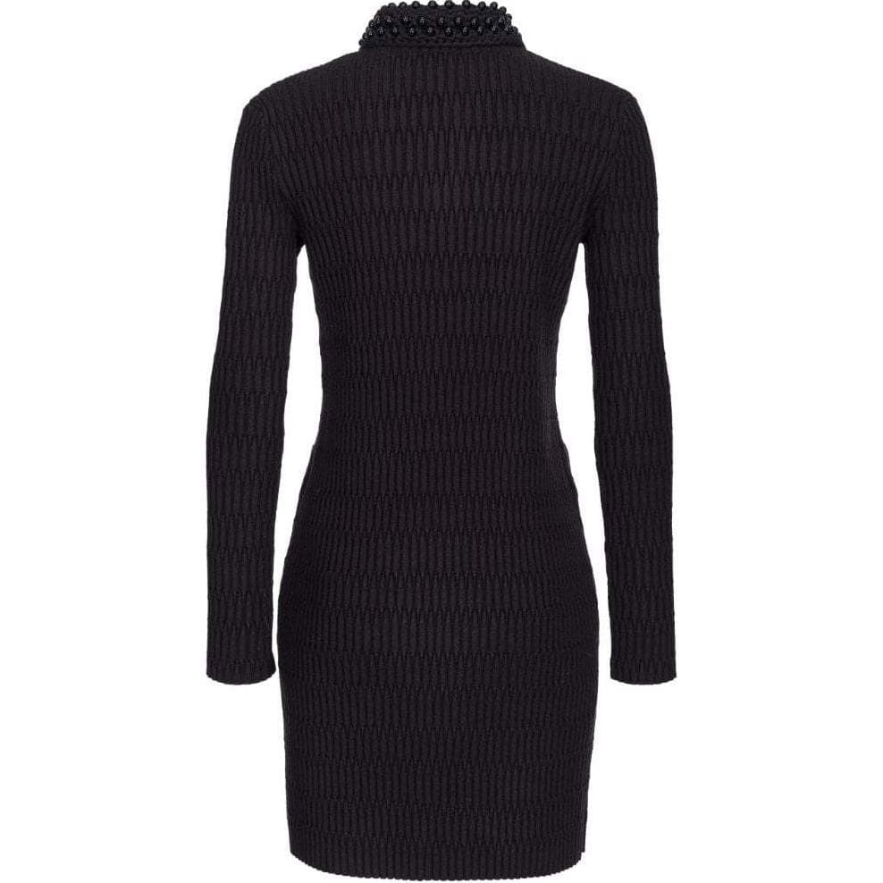 Платье PINKO FW24 Длинное платье с длинными рукавами женское черное - изображение 3