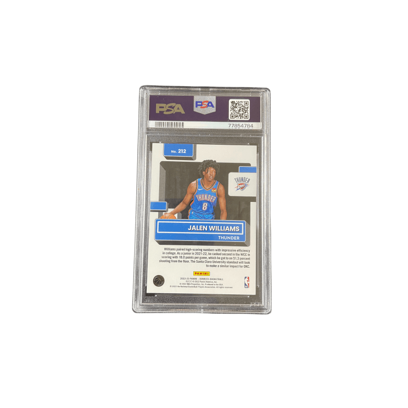 PANINI 2022 23 Дюрекс Rc Jalen Williams THUNDER Новые звезды Mojo PSA 9 Набор карт "Волшебные цвета" сертифицированные - изображение 2