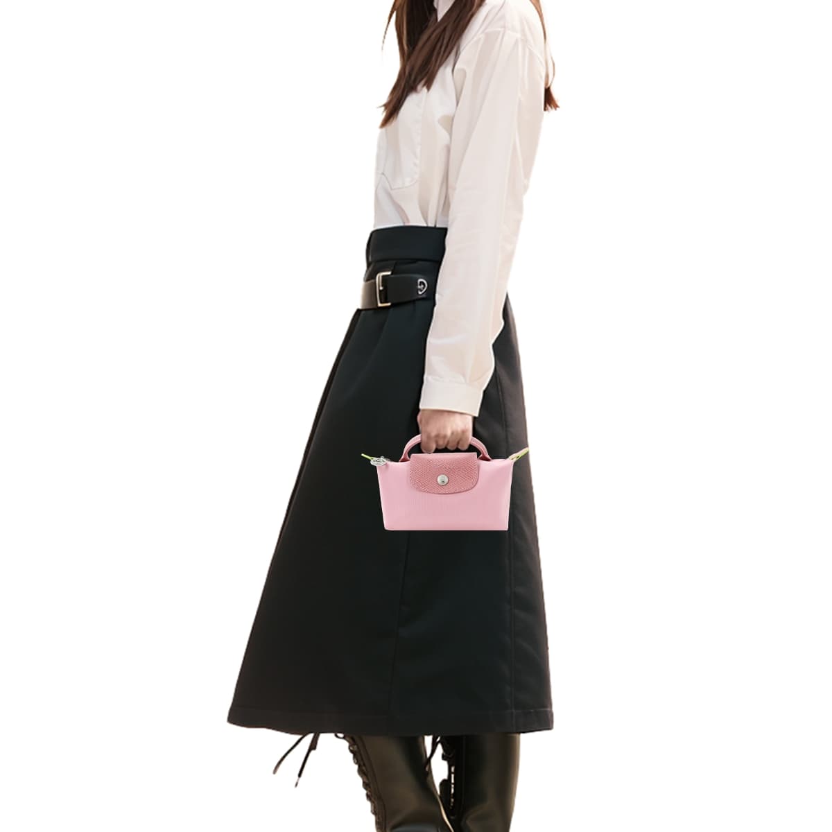 Сумка LONGCHAMP Le Pliage Green 17 Flower Pink - изображение 5