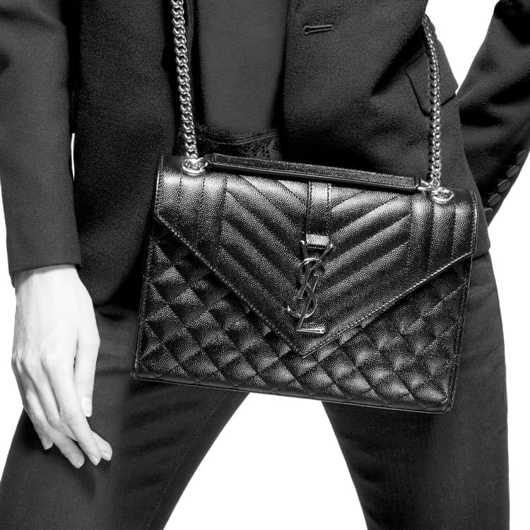 Сумка через плечо Saint Laurent Envelope Bag Black - изображение 7