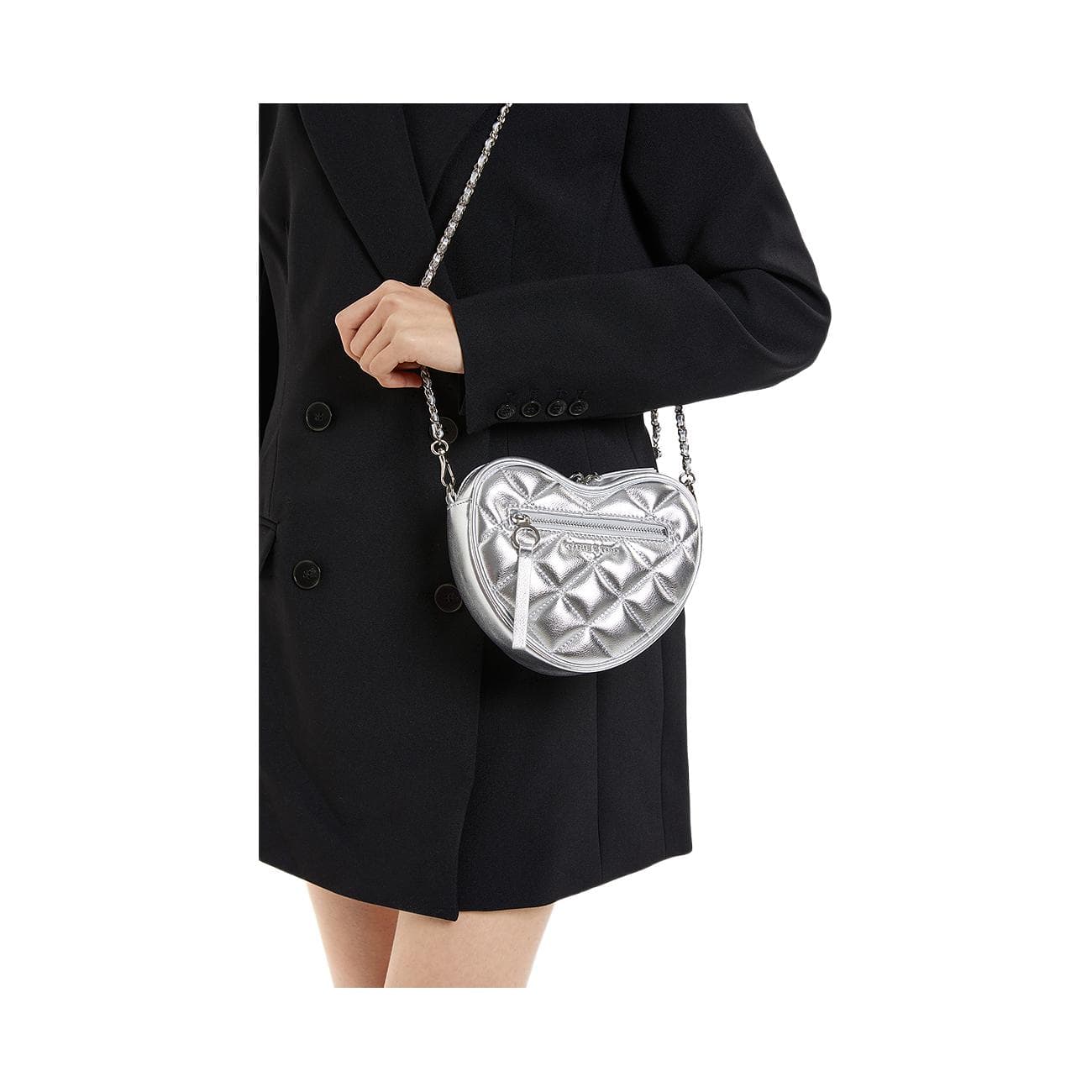 Сумка через плечо CHARLES&KEITH Heart Quilted Chain Bag Small - изображение 4