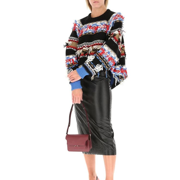 Сумка через плечо Marni Crossbody Bag Burgundy - изображение 5