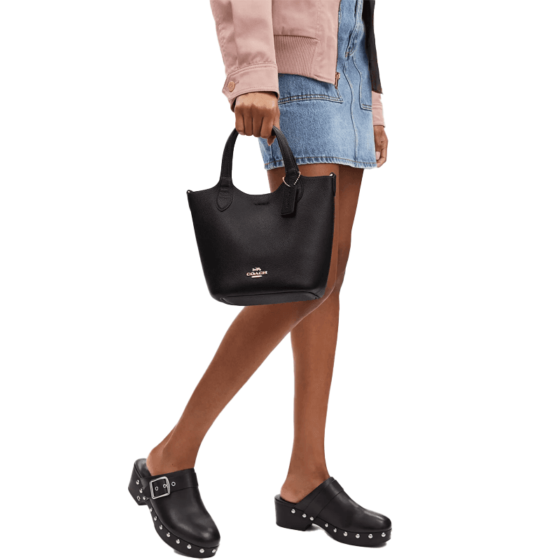 Сумка COACH Hanna 17 Gold Black - изображение 5