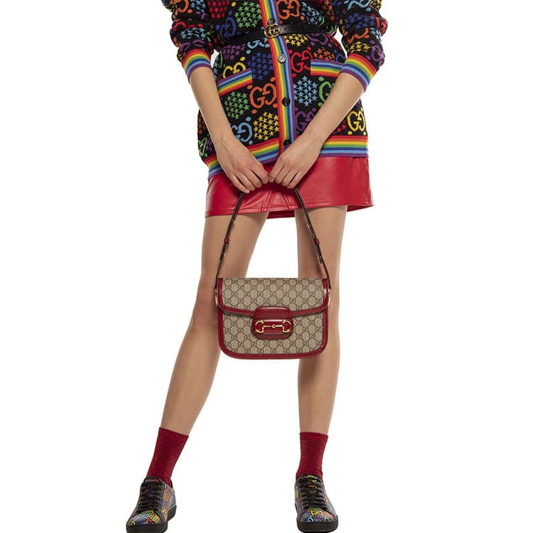 Мини-сумка Gucci Horsebit 1955 Saddle Bag - изображение 8