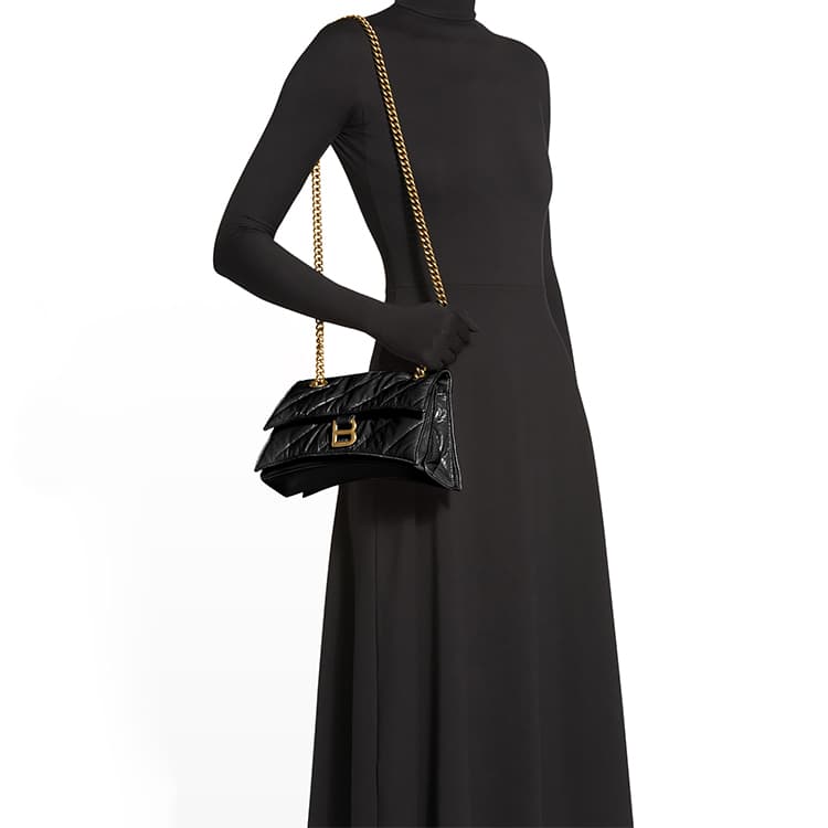 Сумка через плечо Balenciaga Crush Black - изображение 8