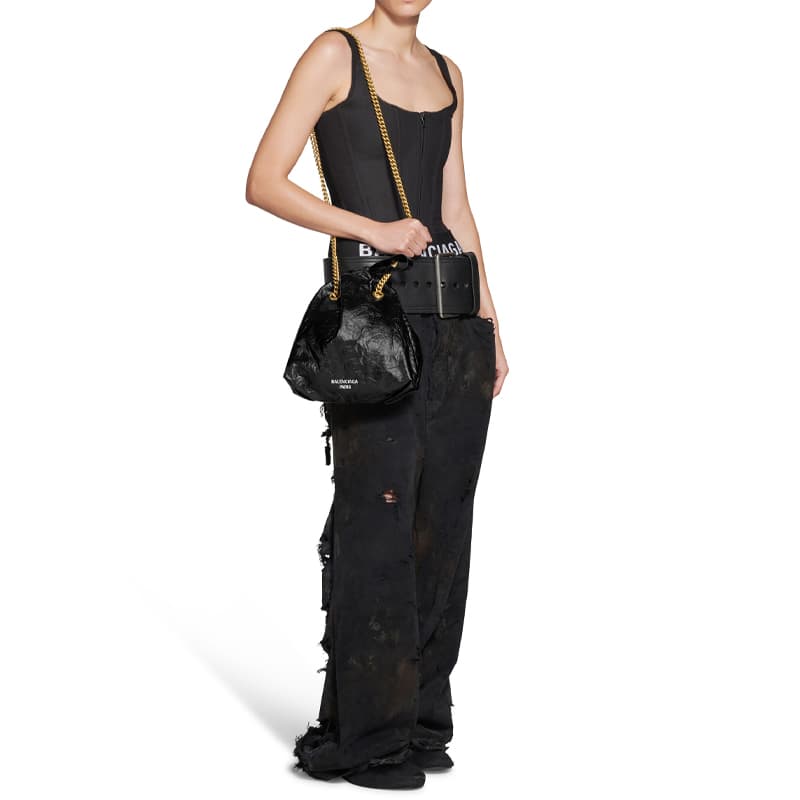 Мини-сумка Balenciaga Crush Black - изображение 7