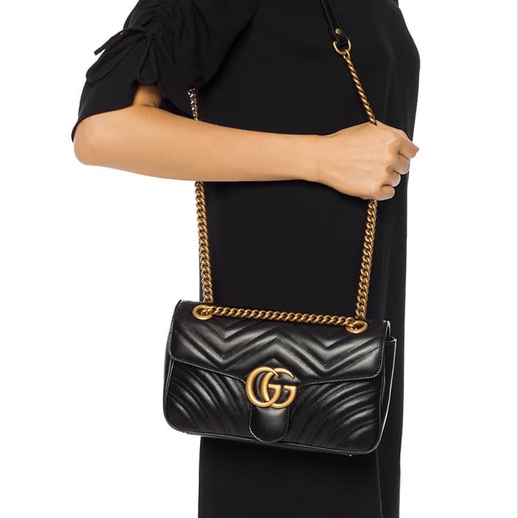 Мини-сумка Gucci GG Marmont Black - изображение 8
