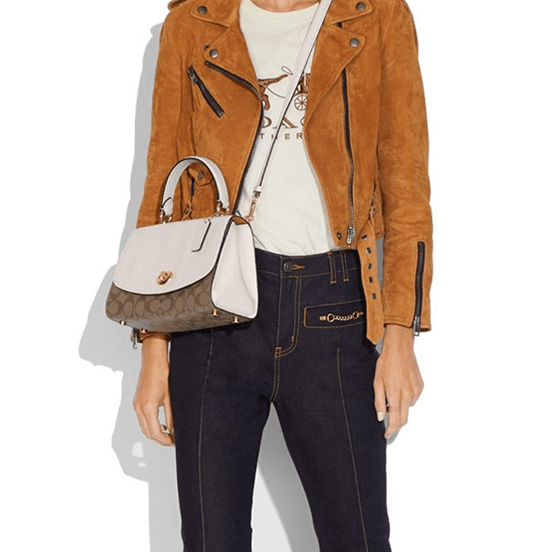 Сумка Coach Tilly 23 Small Satchel White Brown - изображение 4