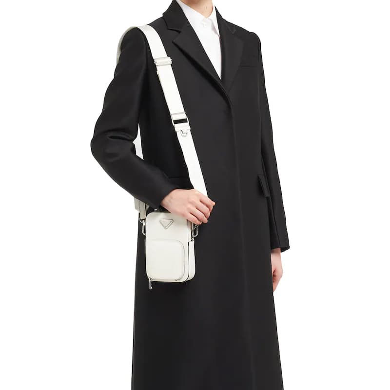 Сумка через плечо Prada Saffiano Mini Bag White - изображение 4