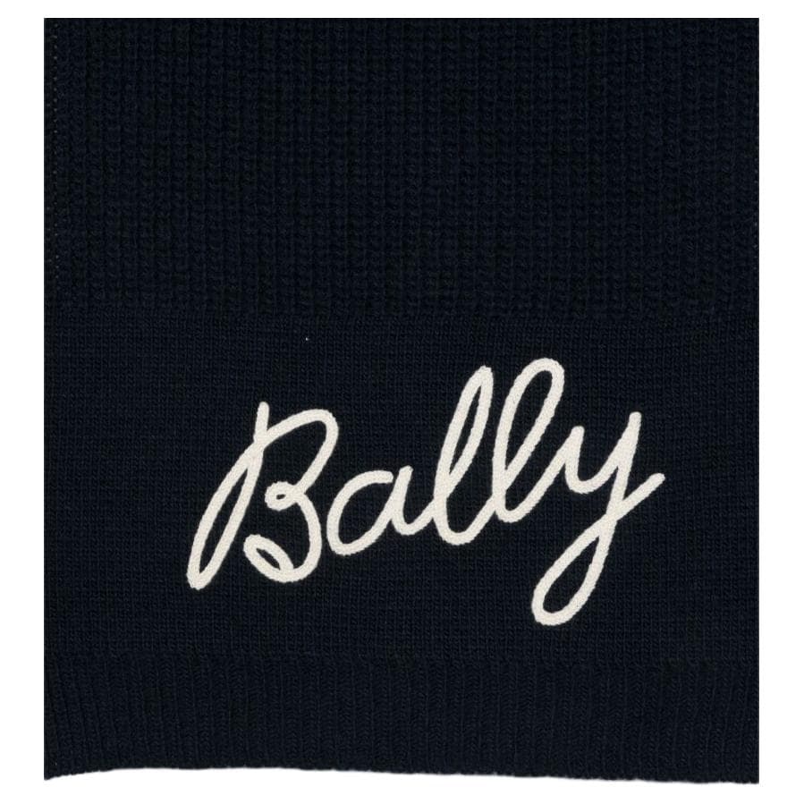Шарф BALLY Шарфы из мериносовой шерсти женские черные - изображение 3