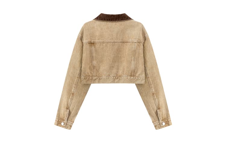 CHUU FW24 Cropped Coat Women's Yellow Brown CHUU FW24 Укороченное пальто женское желтый коричневый - изображение 2