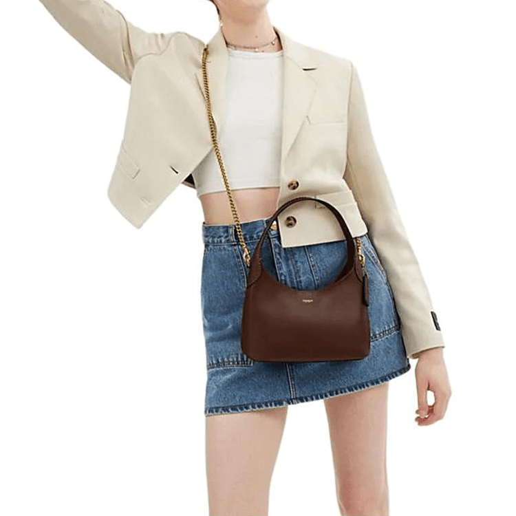 Сумка COACH Brooklyn Коровья кожа Сумка через плечо Одно плечо Мини-версия Женская Кленовый лист - изображение 6