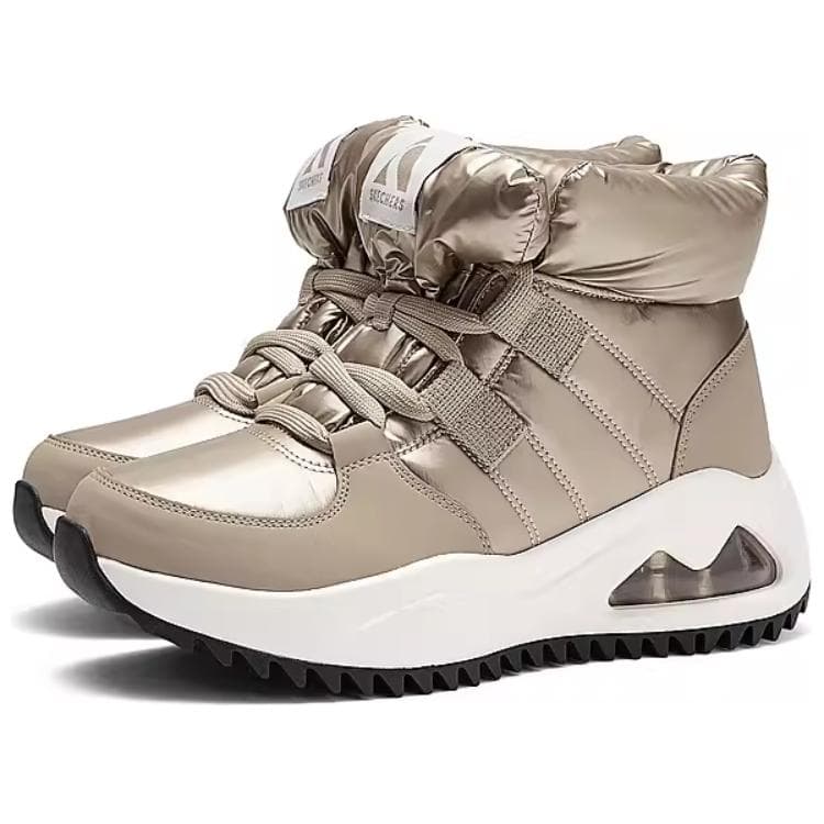 Ботинки зимние Skechers Короткие Сноубутсы Женские Золотые - изображение 3