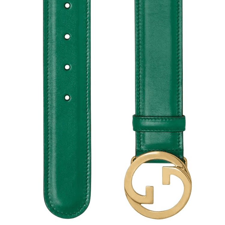 Ремень GUCCI Blondie Кожаные ремни Женские Зеленый Ширина корпуса 4CM - изображение 3