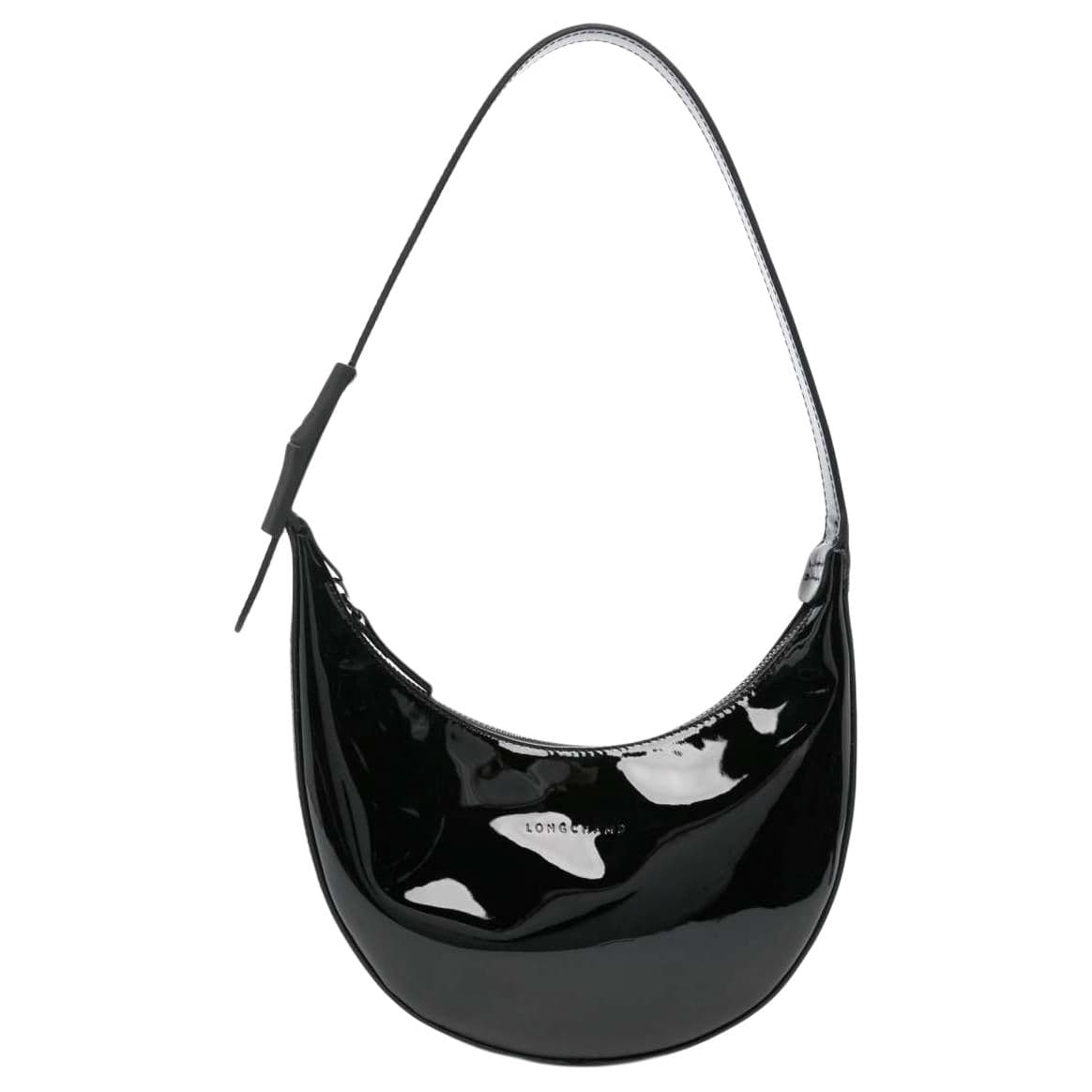 Мини-сумка LONGCHAMP Le Roseau Сумка из телячьей кожи сумка через плечо маленькая женская черная - изображение 1