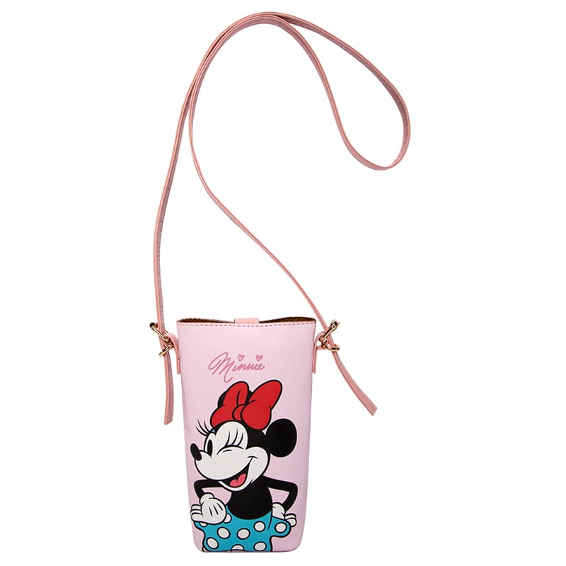 Сумка для телефона Disney Minnie Mouse Mickey Mouse ПВХ Сумка через плечо Чехол для телефона Женский Розовый Экрю Розово-красный - изображение 6