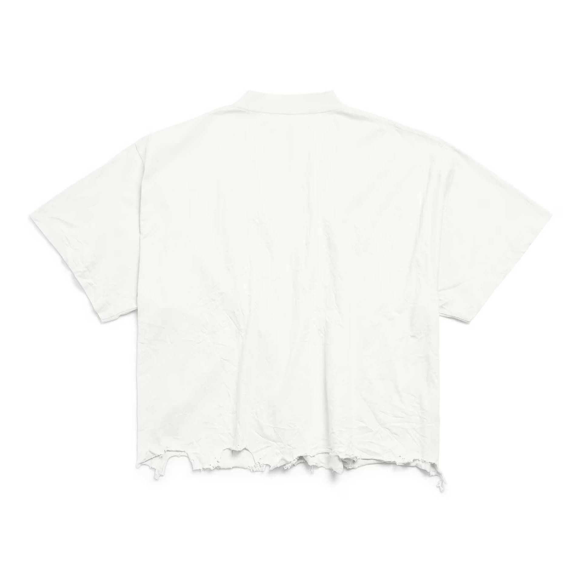 Футболка Balenciaga T-рубашка свободного кроя унисекс белая - изображение 2