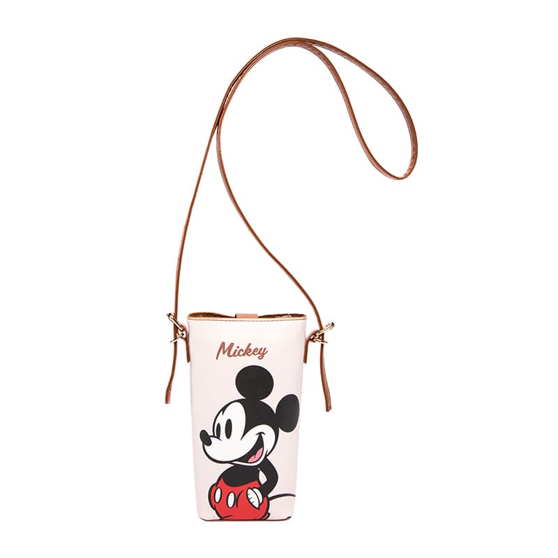 Сумка для телефона Disney Minnie Mouse Mickey Mouse ПВХ Сумка через плечо Чехол для телефона Женский Розовый Экрю Розово-красный - изображение 1