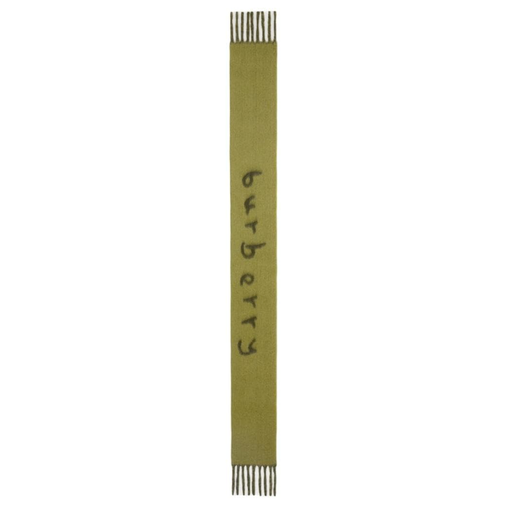 Шарф Burberry Шерсть Альпака Полиамид Knit Scarves Unisex Болото Цвет - изображение 1