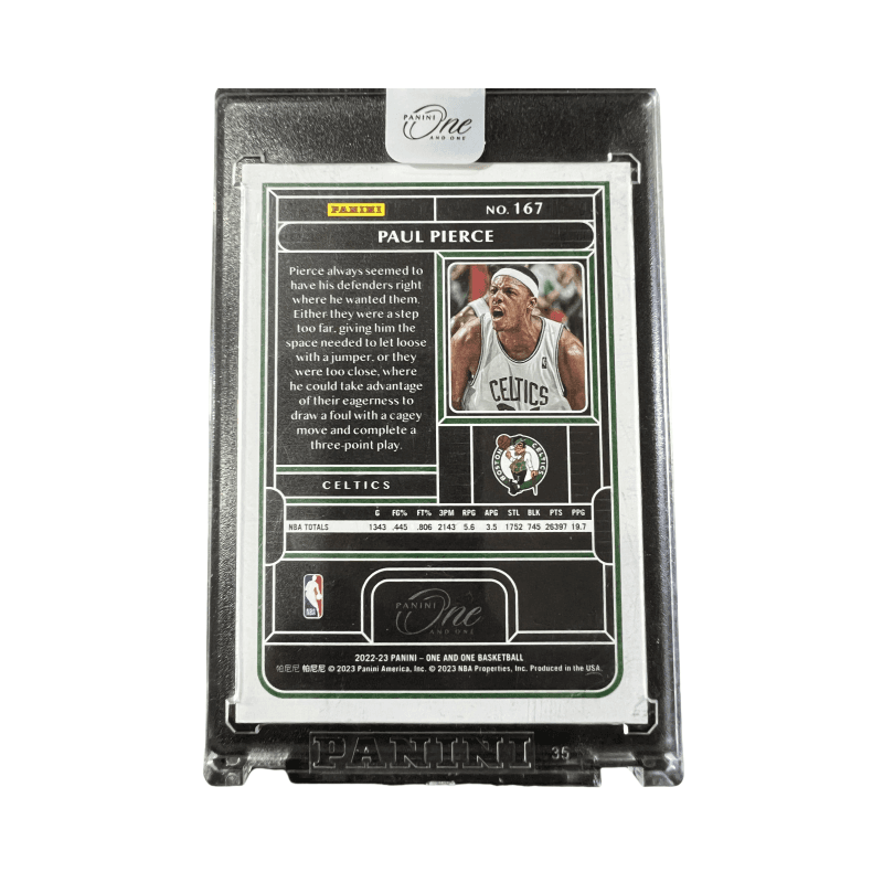 Коллекционные карточки PANINI Celtics Pierce Серебряный Fold One and One 99 Edition РАРНАя Коллекция Карт Спортивные Карты 1 шт - изображение 2
